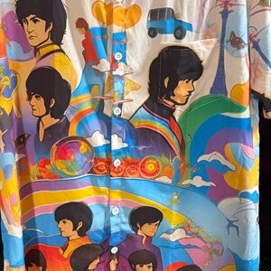 Beatles men medium button down shirt - M